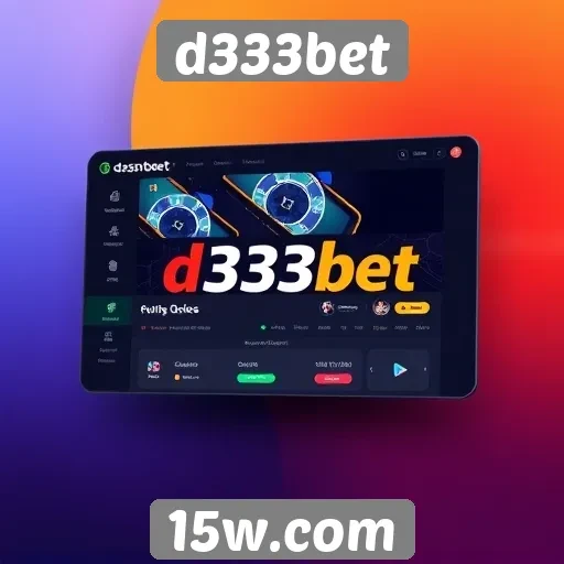 Interface do usuário do d333bet em foco